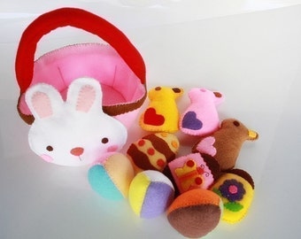 Bunny and Easter Eggs Set PDF Felt Sewing Pattern