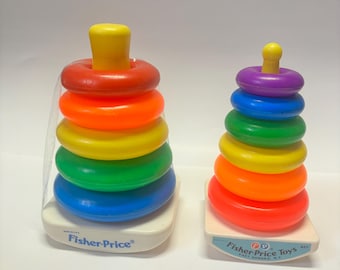 Vintage Fisher Price Rock-A-Stack #627 Toddler Stacking Toy