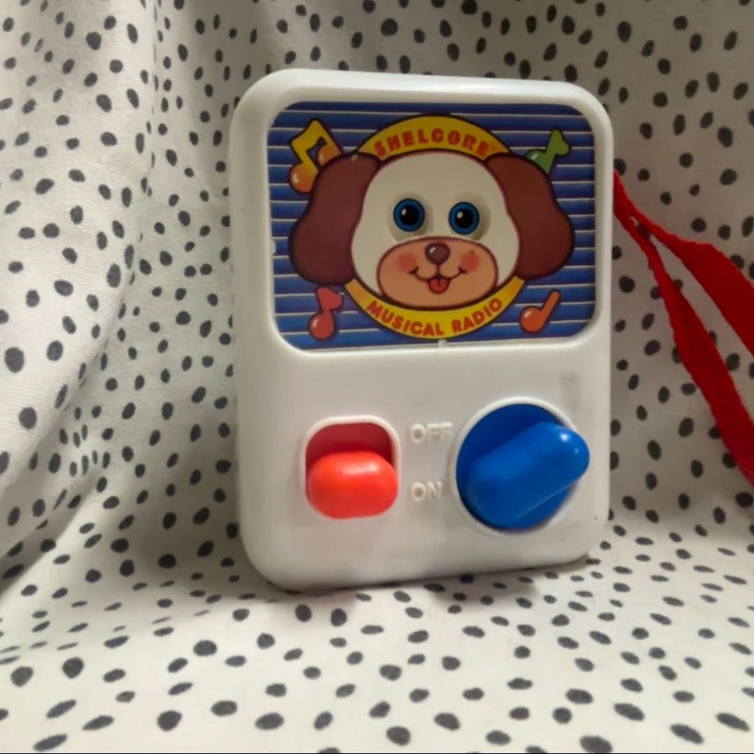 Vintage 1990 Shelcore Musical Radio Puppy Night Melody Player Brahm's ...