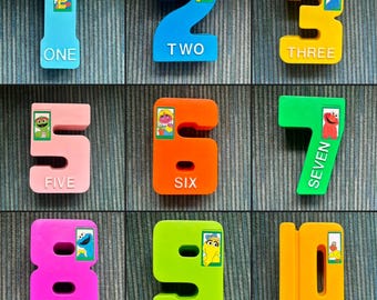 Blocchi numerici giganti vintage Tyco di Sesame Street - Scegli tu