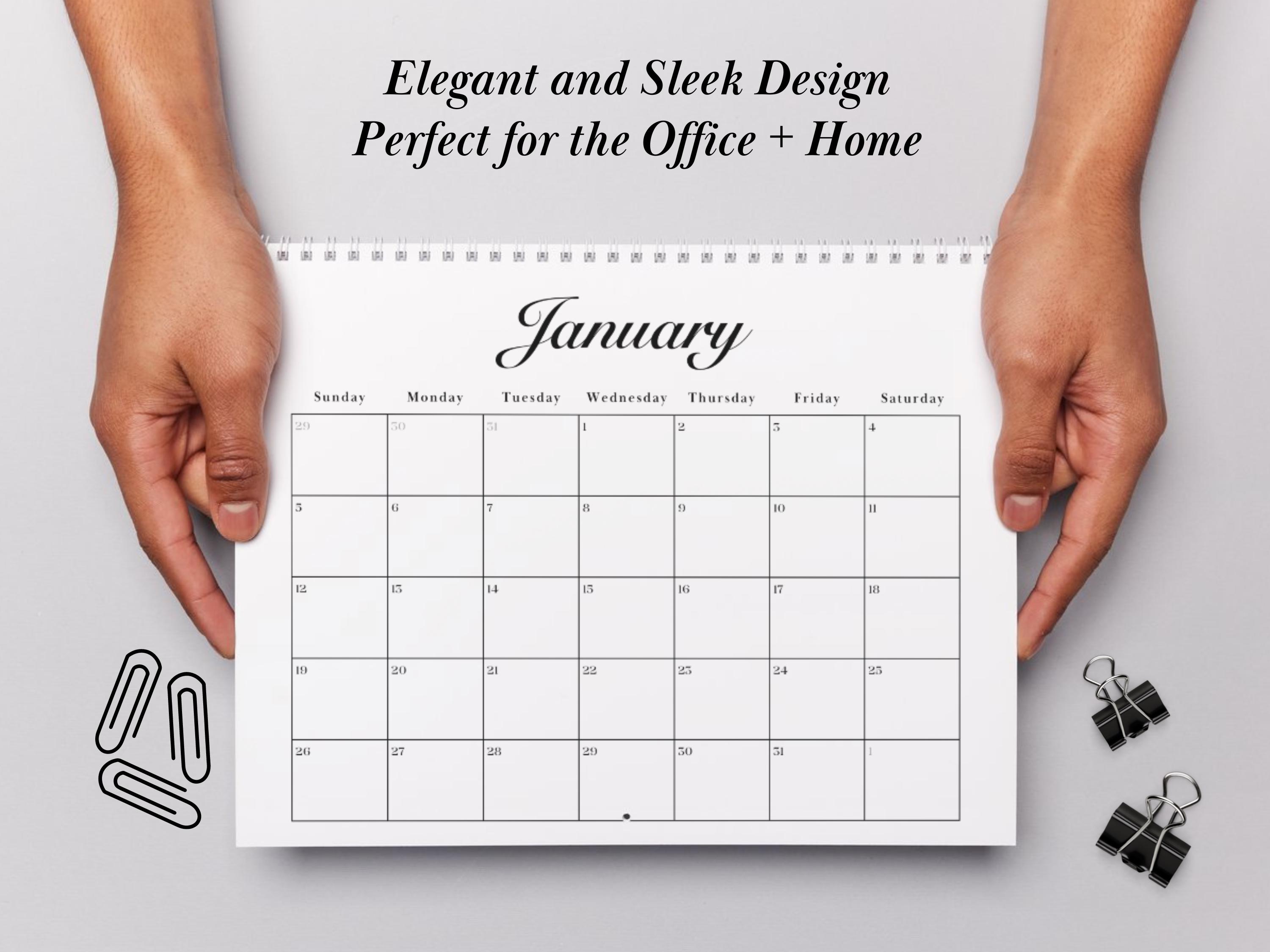 2025 Printable Calendar PDF Minimalistic Design, Monthly Editable Desk ...