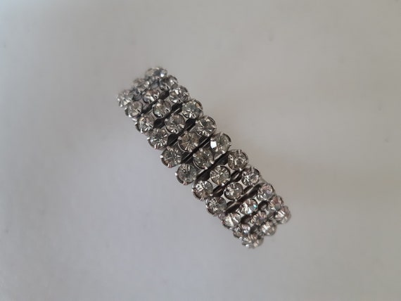 Glam Vintage Rhinestone Earrings Bracelet Jewelry… - image 2