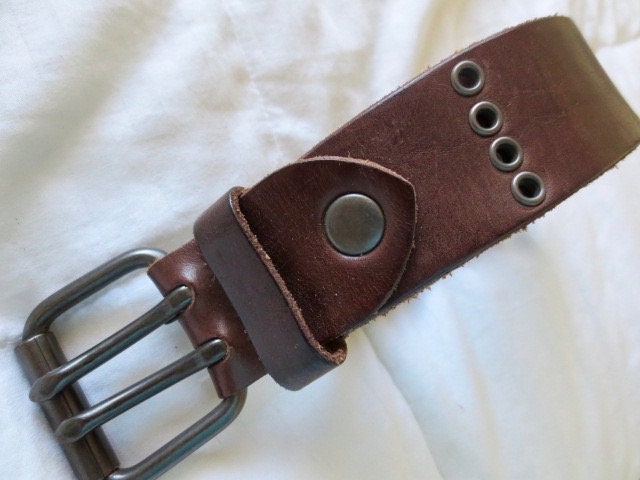 Vintage GAP Leather Belt With Grommets - Etsy display picture 2