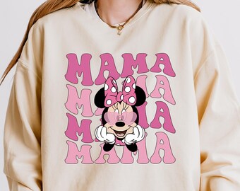 Comfort Colors® Mama T-shirt, Minnie Mouse Shirt, Disney Trip Shirt, Mama Mouse Shirt, Mothers Day Shirt, Gift For Mom, Retro Disney Tee