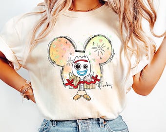 Disney Forky Shirt, Toy Story Forky, Disney Castle Watercolor, Disney Matching, Toy Story Matching, Mickey Ears Themed, Disney Trip Shirt