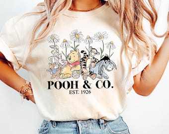 Retro Winnie The Pooh Shirt, Pooh And Friends T-shirt, Disney Pooh Shirt, Pooh & Co Tee, Hundred Acre Wood, Pooh Est 1926 Shirt, Pooh Floral