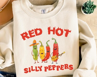 Red Hot Peppers Shirt, Silly Peppers Shirt, Funny Women Shirt, Trendy Shirt, Retro Meme Shirt, Funny Music Shirt, Gift for Women