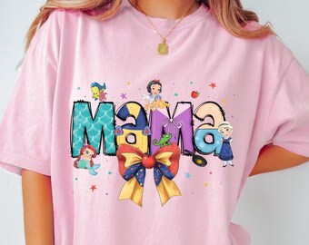 Mama of a My Princess Shirt, Princess Mama Shirt, Princess Mom And Daughters Disney Trip Shirt, Disney Princess Mama Tee, Mother's Day Gift