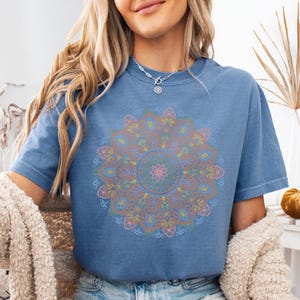 Comfort Colors® Mandala Shirt, Subtle Anti Fascist FDT Mandala Political Tee, 8647 Trump Fascism Shirt, Cute Mandala Shirt, Democrats Shirt
