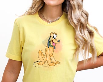 Disney Pluto Dog Shirt, Pluto Cute Dog, Disney Vacation Shirt, Disneyland Shirt, Disney Character Shirt, Pluto Face Shirt, Cute Disney Shirt