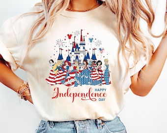 Castle 4th Of July Princess Shirt, Disney 4th Of July Shirt, Independence Day, Disney Castle, 4th Of July Shirt, Disney Princess Castle Tee