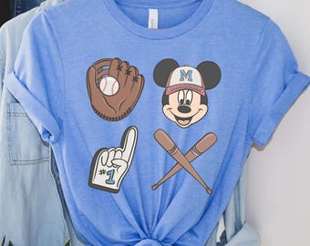 Retro Mickey Mouse T-Shirt, Mickey Baseball T-Shirt, Disney Vacation T-shirt, Sport Mickey Shirt, Magic Kingdom Shirt, Disney Sport Tee