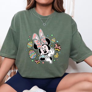 Comfort Colors® Retro Minnie Easter Shirt, Disneyland Easter Shirt, Disney Easter Shirt, Disney Family Easter Shirt, Disney Bunny Tee