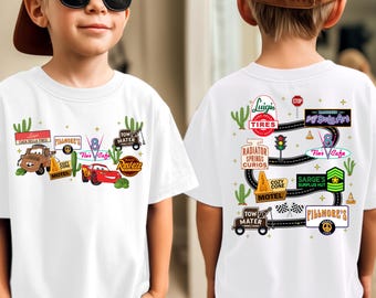 Retro Coquette Bows Disney Cars shirt, Lightning McQueen Mater Doc Hudson Sally Carrera Birthday Cars Family Shirt, Disney Girl Trip Shirt