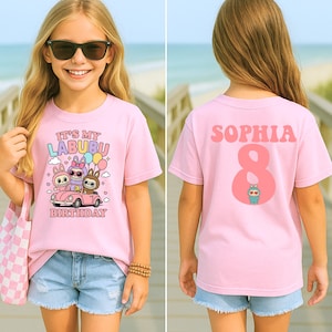 Custom Labubu Birthday Shirt, Personalized Labubu Birthday Gift, Custom Birthday Shirt, Cute Birthday T-Shirt, Birthday Gift, Labubu Shirt