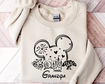 Disney Grandpa Shirt, Disney Grandpa Grandma Shirt, Mickey Minnie Couple Tee, Vacation Shirt, Disneyland Trip Shirt,Family Disney Trip Shirt
