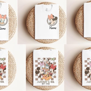 Custom Disneyworld Mickey And Friends Shirt, Custom Name Disney Family 2025 Shirts, Retro Disneyworld Trip Tee, Disney Family Vacation Shirt