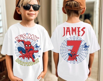 Spiderman Birthday T-shirt, Disney Birthday Boy Shirts, It's My Birthday Tee, Custom Spiderman Birthday Sweatshirt, Avengers Birthday Hoodie