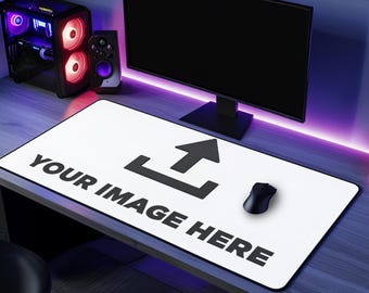 Custom Print Desk Mat – Large XXL Gaming Mouse Pad, Personalized Office Non-Slip Waterproof Extended Deskmat Surface for Gamers & Creatives