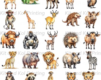 Paquete de imágenes prediseñadas de vida silvestre y animales - Diseño de sublimación de descarga instantánea
