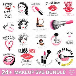 Makeup SVG bundle, Beauty svg, Makeup svg, Makeup Quotes SVG, Lipstick svg, Makeup Artist Shirt, Makeup Quotes PNG, Makeup Bag Svg