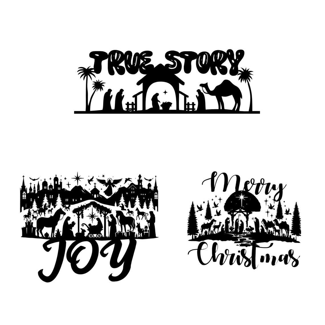 Nativity Scene Svg Bundle, Nativity Scene Clipart, Nativity Vector ...