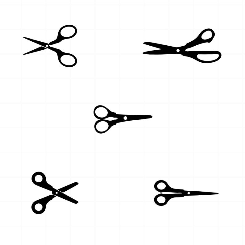 Scissors Svg Bundle Clipart Cricut Baber Scissors Silhouette Scissor ...