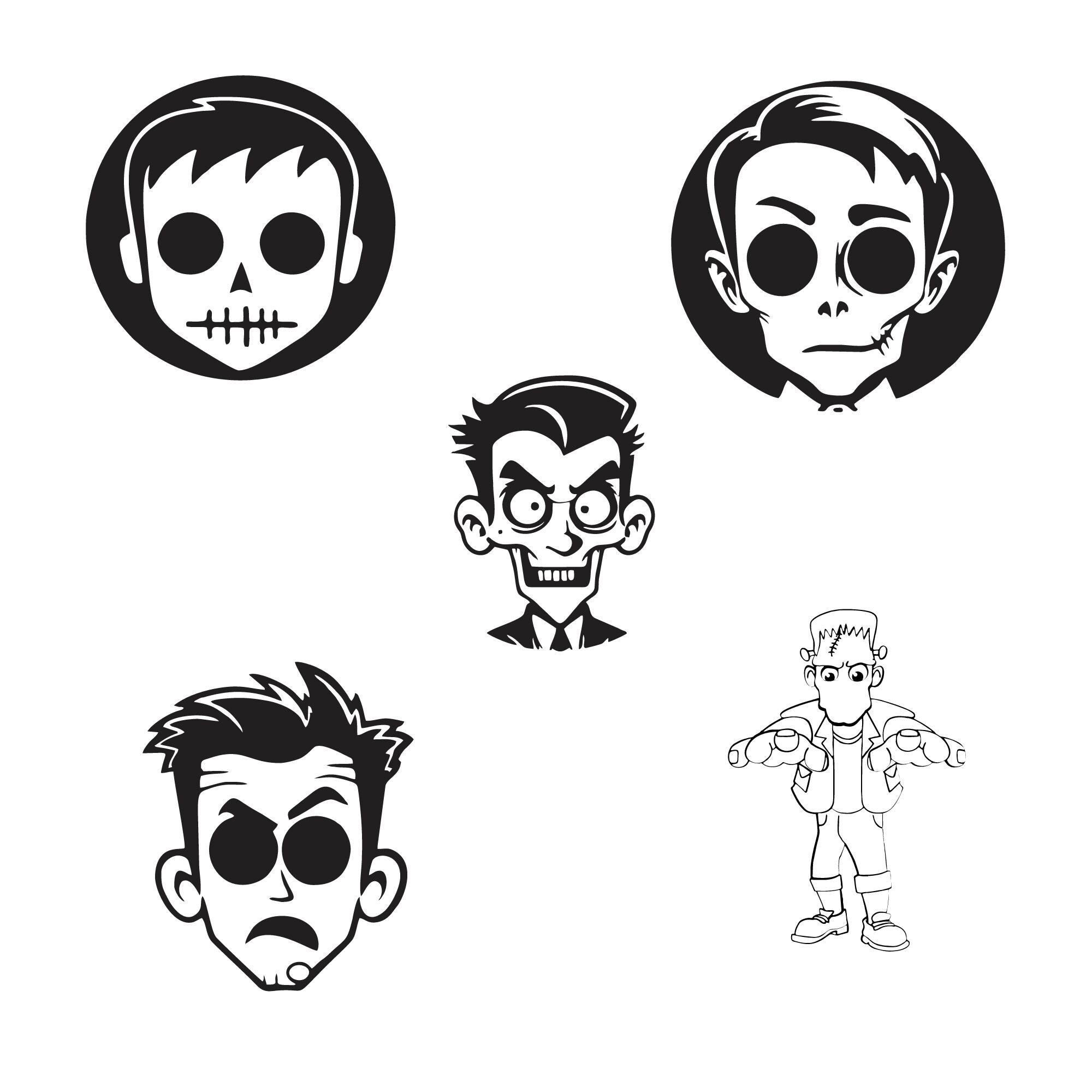 3 Horror Vector Horror Svg Bundle, Horror Clipart for Cricut, Halloween Silhouette ...