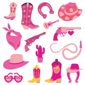 Cowgirl svg Bundle, Cowgirl Boots Clipart For Cricut, Cowgirl Hat Vector, Western Decal, Cowgirl Cut Files, Cowgirl Silhouette, png