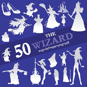 Wizard Svg Bundle, Magic Wizard Clipart For Cricut, Wizard Silhoette, Wizard Cut Files, Wizard Vector, Wizard Decal.