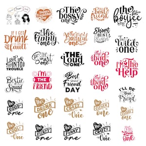 Friends Svg Bundle, Friends Clipart For Cricut, Best Friends Silhouette, Friends Vector, T-Shirt Designs, Friends Cut Files.