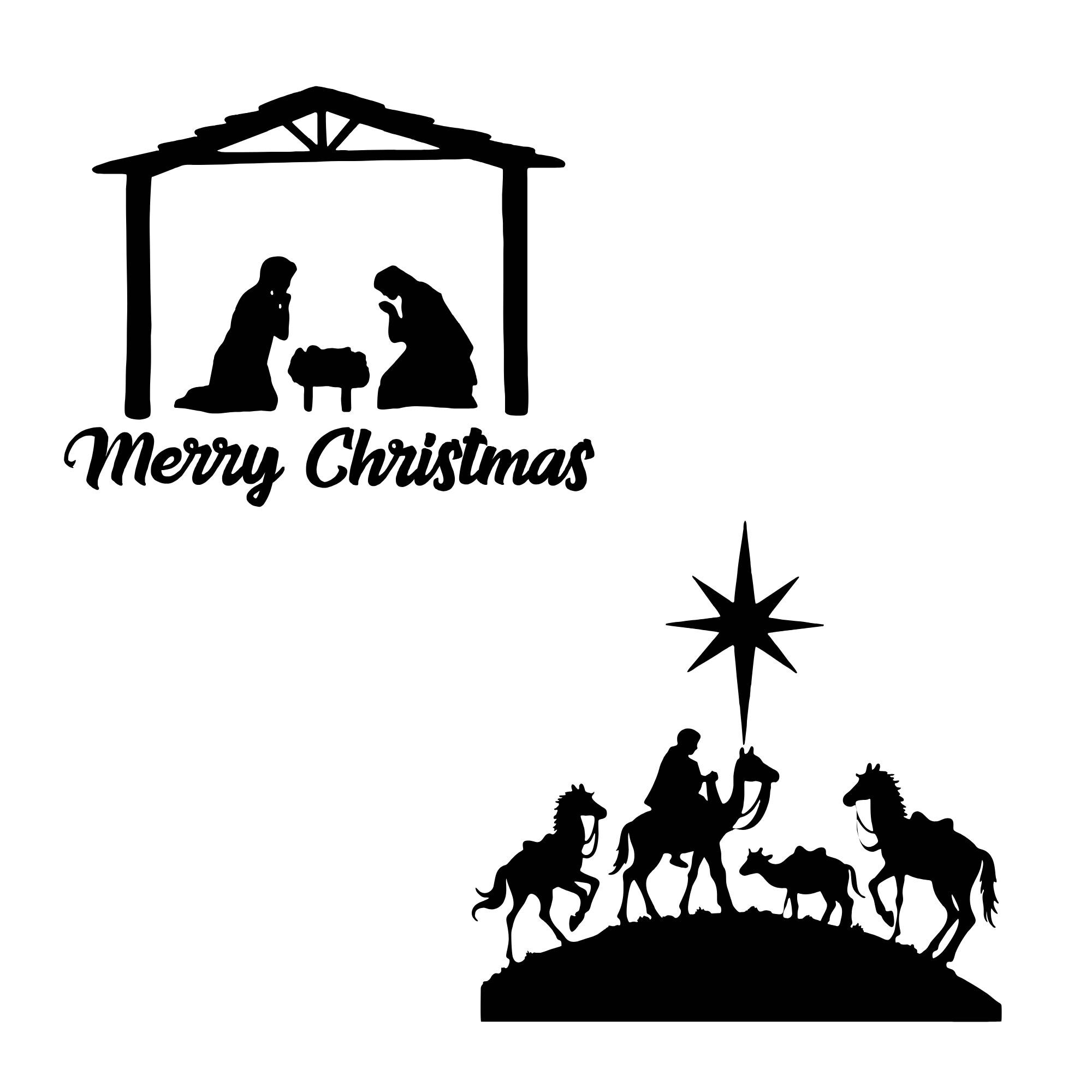 Nativity Scene Svg Bundle, Nativity Scene Clipart, Nativity Vector ...