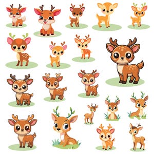 Bambi Bundle Svg Bundle Clipart Cricut Animal Bundle Silhouette Vector Tshirt Designs Deer Decal Cut Files.
