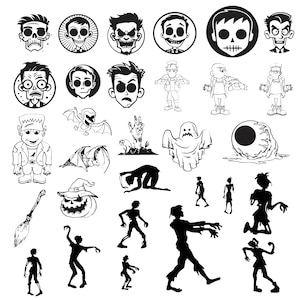 Horror Svg Bundle, Horror Clipart For Cricut, Halloween silhouette, Halloween Vector, Horror Decal, Horror Cut Files.