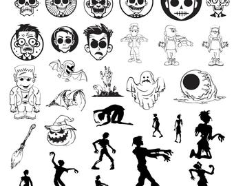 Horror Svg Bundle, Horror Clipart For Cricut, Halloween silhouette, Halloween Vector, Horror Decal, Horror Cut Files.