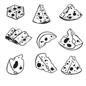 Cheese Svg Bundle, Cheese Clipart For Cricut, Cheese Svg, Cheese Silhouette, Cheese Cut Files, Cheese Decal, Cheese Vector