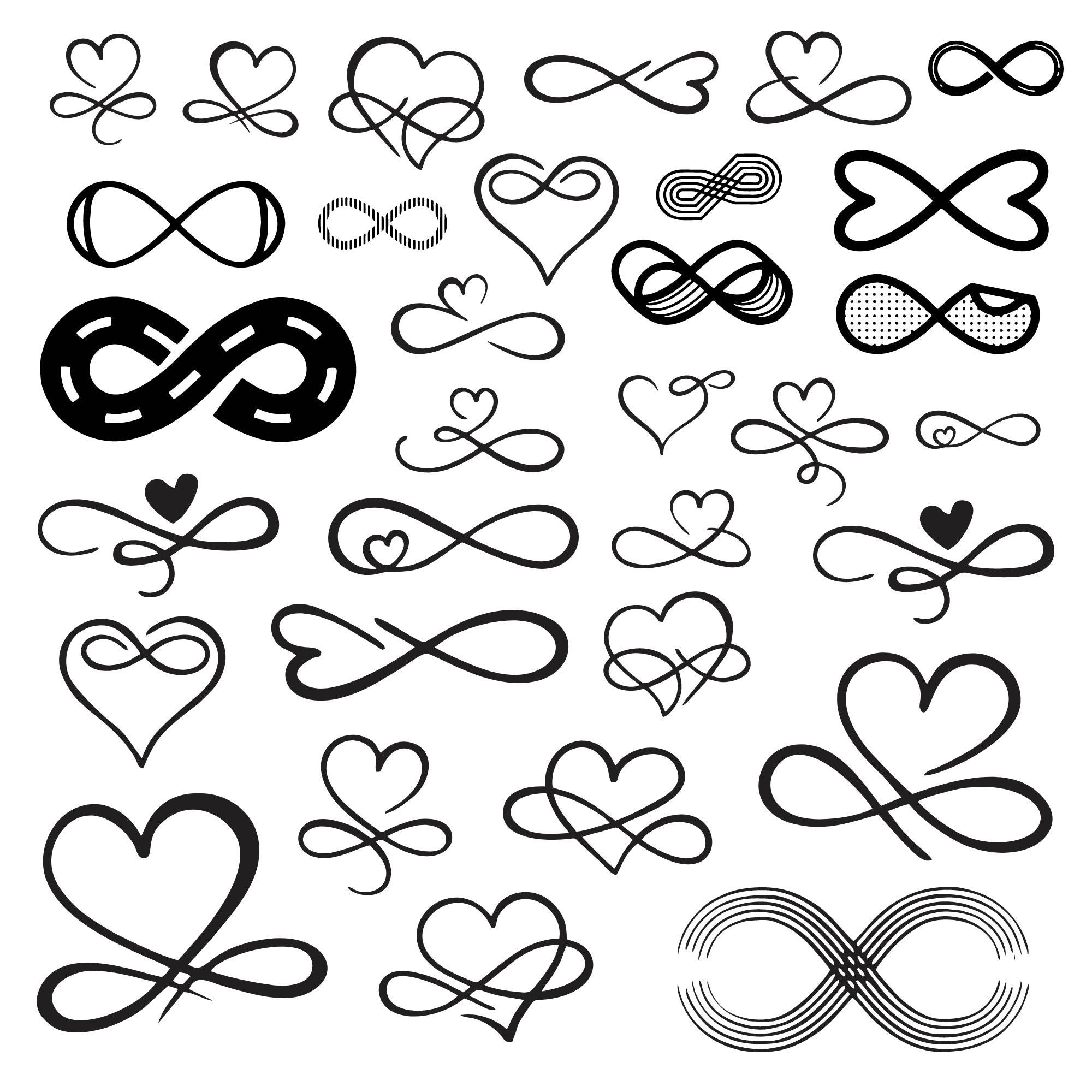 Infinity Svg Bundle, Infinity Sign Clipart For Cricut, Infinity Love Sign Silhouette, Infinity Vector, Infinity Decal, Infinity Cut Files.