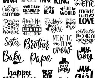 German Baby Svg Bundle, Baby Clipart For Cricut, Baby Quotes Silhouette, Baby Vector, Quotes Designs, Baby Quotes Cut Files.