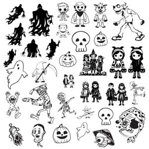 Horror Svg Bundle, Horror Clipart For Cricut, Halloween silhouette, Halloween Vector, Horror Decal, Horror Cut Files.