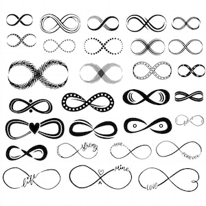 Infinity Svg Bundle, Infinity Sign Clipart For Cricut, Infinity Love Sign Silhouette, Infinity Vector, Infinity Decal, Infinity Cut Files.