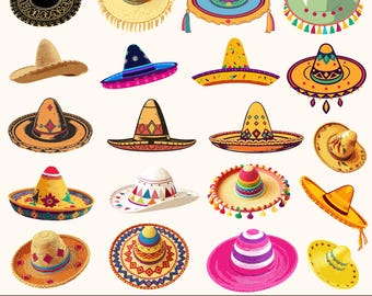 Sombrero SVG Bundle, Sombrero Clipart, Fiesta svg, Sombrero Silhouette, Sombrero Cut File Cricut, Mexican Hat SVG, Sombrero PNG