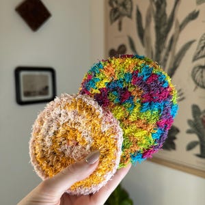 KITCHEN CLEANING Scrubbies Set (Large and Small), Crochet Dish Scrubber, Handmade Kitchen Scrubbie, Reusable Scrubber (Random Assortment)