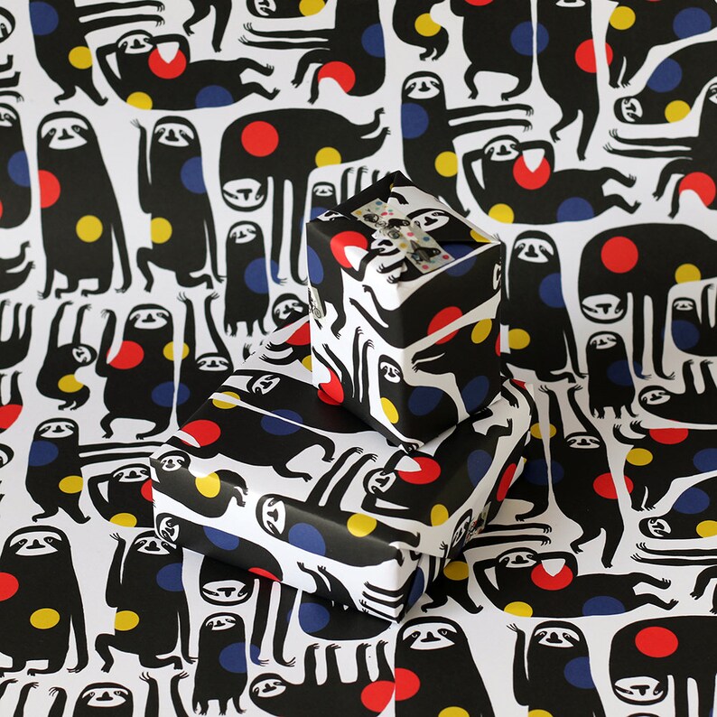 Classy sloths wrapping paper