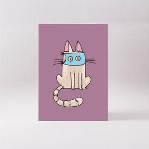Greeting card - Masked cat