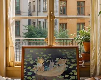Tiger boat art print