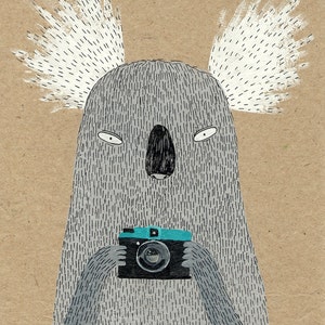 A3 print - Koala Diana with camera