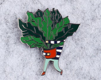 Crazy plant lady enamel pin badge