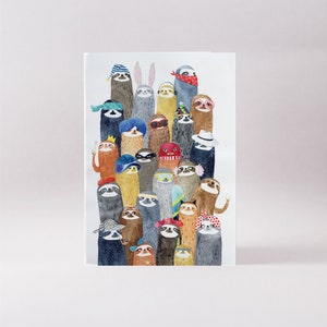 Sloths sloths greeting card