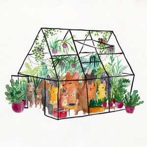 Greenhouse party A2 print, extra large print