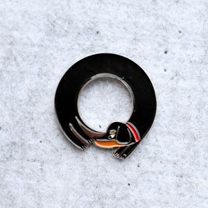 Sausage dog enamel pin